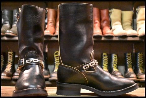 【8.5E 箱付 美品 リミテッド 限定 23年】WESCO ウエスコ カスタムボス エンジニア ホースハイド チェーンスポッツ スタッズ HOPESMORE