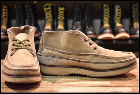 【8EE 良品】RUSSELL MOCCASIN ラッセルモカシン スポーティングクレーチャッカ ララミースエード トリプルバンプ 短靴 ブーツ HOPESMORE