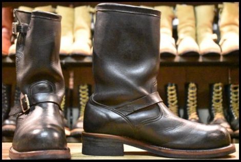 【10E 良品 白タグ】Chippewa チペワ 27899 エンジニア 黒 ブラック 11インチハイト スチールトゥ ブーツ HOPESMORE