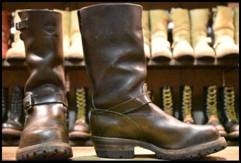 【8E 良品 旧ロゴ 95年 PT91】WESCO ウエスコ ボス ブラック 黒 11インチハイト ビブラム100 エンジニア ブーツ BOSS HOPESMORE