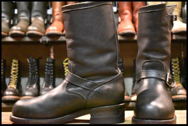 【8EE 良品 白タグ】Chippewa チペワ エンジニア 27863 黒 ブラック スチールトゥ 11インチハイト ブーツ 2268 HOPESMORE
