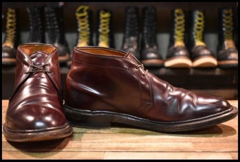 【7.5D 良品】ALDEN オールデン 1339 チャッカ バーガンディ コードバン シューズ 編み上げ 短靴 ブーツ HOPESMORE
