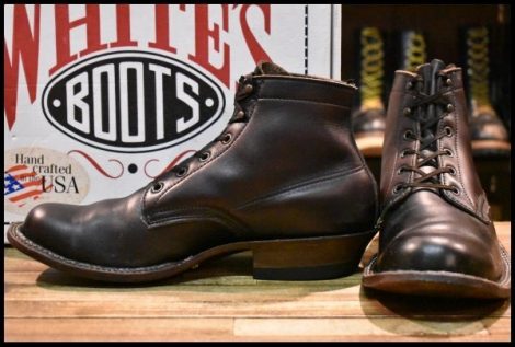 【9.5D 箱付 良品】WHITE’S ホワイツ 2332L セミドレス ブラウンドレス レザーソール 茶 編み上げ レースアップ ブーツ HOPESMORE