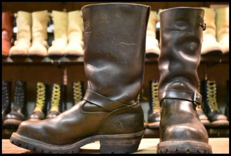 【8E 良品 旧ロゴ 95年 PT91】WESCO ウエスコ ボス ブラック 黒 11インチハイト ビブラム100 エンジニア ブーツ BOSS HOPESMORE
