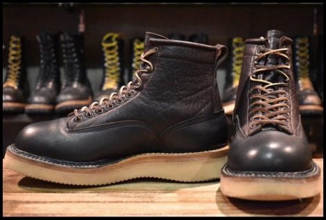 【9.5EE 良品】WHITE’S ホワイツ ノースウエストLTT ブラック×ブラウンブルハイド レザーライニング ビブラム 編み上げ ブーツ HOPESMORE