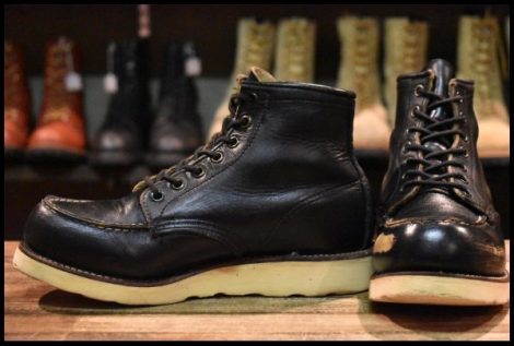 【5.5E ジャンク サイド羽タグ】レッドウィング 875 アイリッシュセッター オロイジナル ブラック モックトゥ ブーツ redwing HOPESMORE