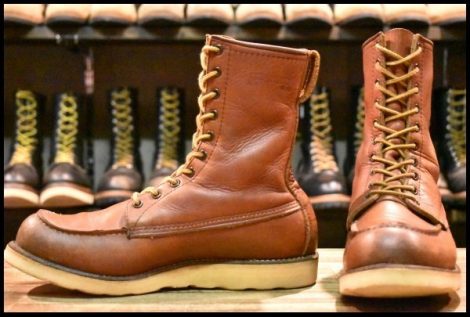 【8.5D 良品 半円犬タグ 93年11月刻印】レッドウィング 877 ロング アイリッシュセッター 赤茶 オロラセット ブーツ redwing HOPESMORE