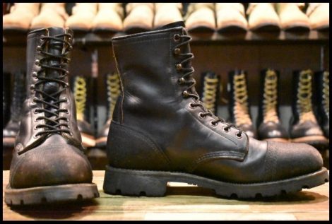 【10EEE 良品 PT91刺繍 97年】レッドウィング 4420 黒 ブラッククローム バリスティックナイロントゥ 2218 ロガーブーツ redwing HOPESMORE