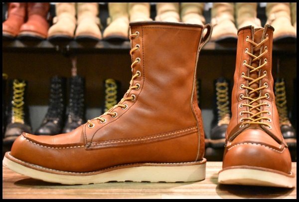 【9.5D 良品 22年】レッドウィング 877 ロング アイリッシュセッター 茶 オロレガシー モックトゥ 編み上げ ブーツ redwing HOPESMORE