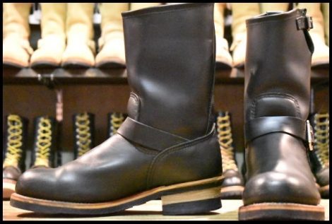 【8.5D 良品 旧シルエット 06年】レッドウィング 2268 エンジニア 黒 ブラッククローム スチールトゥ ブーツ redwing HOPESMORE