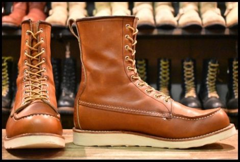 【9.5D 良品 22年】レッドウィング 877 ロング アイリッシュセッター 茶 オロレガシー モックトゥ 編み上げ ブーツ redwing HOPESMORE