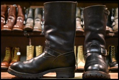 【10D 良品 03年】WESCO ウエスコ ボス ブラック 黒 11インチハイト ビブラム100シングル ブーツ BOSS エンジニア HOPESMORE