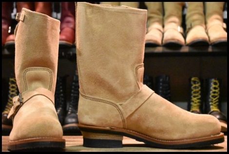【10D 箱付 未使用 19年】レッドウィング 9269 スエード エンジニア タン ブルハイド ラフアウト ブーツ redwing HOPESMORE