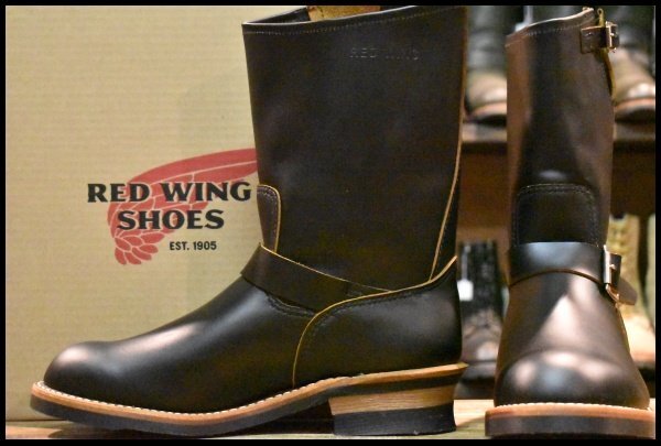 【10D】未使用25年製redwing レッドウィング 2966エンジニア茶芯 10D 箱付 未使用 25年】レッドウィング 2966 ブラック クローンダイク