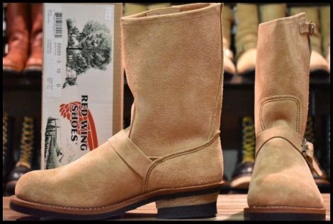 【10D 箱付 未使用 19年】レッドウィング 9269 スエード エンジニア タン ブルハイド ラフアウト ブーツ redwing HOPESMORE
