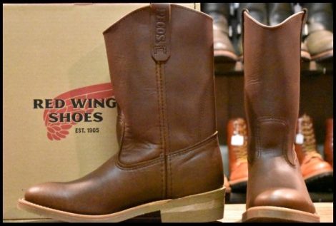 【8E 箱付 未使用 24年】レッドウィング 1155 ペコス 茶 ブラウン ベルバリタン ロング プルオン ブーツ redwing pecos HOPESMORE