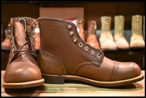 【8D 箱付 未使用 25年】レッドウィング 8111 アイアンレンジャー アンバー ハーネス キャップトゥ ブラウン ブーツ redwing HOPESMORE