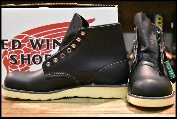 【8D 箱付 DEAD 犬タグ 98年】レッドウィング 8165 アイリッシュセッター 黒 ブラッククローム プレーントゥ ブーツ redwing HOPESMORE