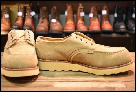 【7.5D DEAD 羽タグ 90’S】レッドウィング 8105 スエード オックスフォード タンラフアウト モックトゥ 短靴 ブーツ redwing HOPESMORE