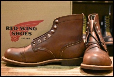【7.5D 箱付 未使用 22年】レッドウィング 8111 アイアンレンジャー アンバー ハーネス キャップトゥ ブラウン ブーツ redwing HOPESMORE