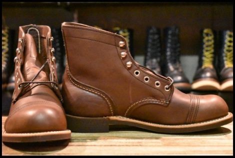 【7.5D 箱付 未使用 22年】レッドウィング 8111 アイアンレンジャー アンバー ハーネス キャップトゥ ブラウン ブーツ redwing HOPESMORE