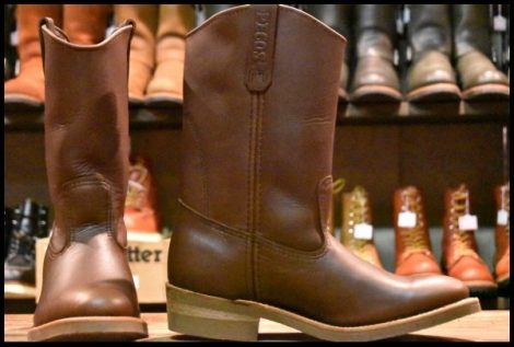 【8E 箱付 未使用 24年】レッドウィング 1155 ペコス 茶 ブラウン ベルバリタン ロング プルオン ブーツ redwing pecos HOPESMORE