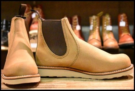 【7.5D 箱付 未使用 24年】レッドウィング 3192 クラシック チェルシー サイドゴア ミュールスキナー ラフアウト ブーツ redwing HOPESMORE