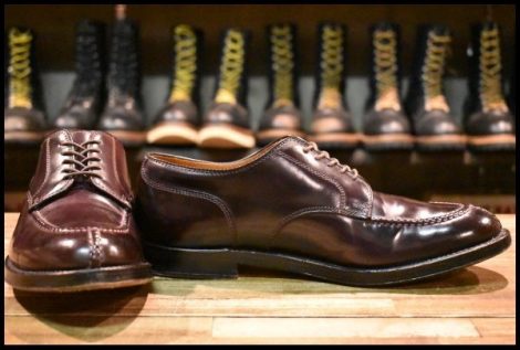 【8.5D 良品】ALDEN オールデン 2450 オックスフォード NST #8 バーガンディ コードバン シューズ 編み上げ 短靴 ブーツ HOPESMORE