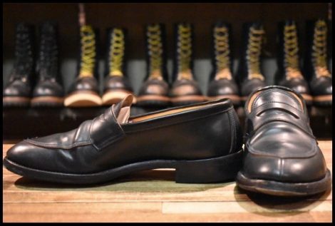 【7 良品】MAKERS メイカーズ CDVN-01 Vチップ コインローファー ペニーローファー ブラック コードバン シューズ 短靴 ブーツ HOPESMORE