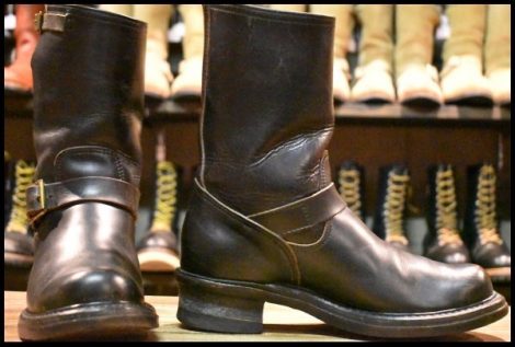 【8 良品 60’s～70’S】BIGMAC ビッグマック ビンテージエンジニア ブラック 黒 茶芯 ブーツ レッドウィング HOPESMORE