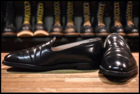 【7D 良品】ALDEN オールデン N9104 ブラック スリッポンタイプ コードバン ローカット 短靴 ブーツ HOPESMORE