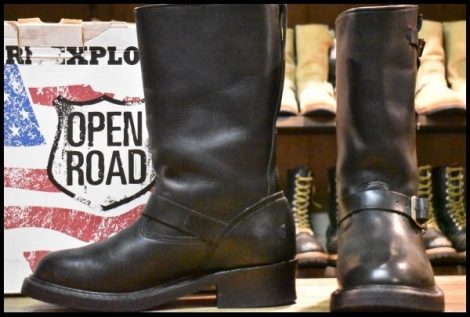 【9D 箱付 美品】HATHORN ハソーン オープンロード エンジニア H7815V ブラック 黒 12インチハイト ホワイツ ブーツ HOPESMORE