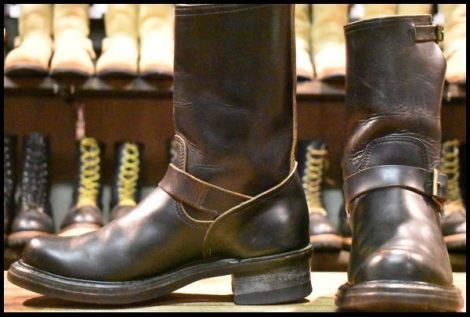 【8 良品 60’s～70’S】BIGMAC ビッグマック ビンテージエンジニア ブラック 黒 茶芯 ブーツ レッドウィング HOPESMORE