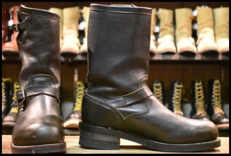 【9D 良品 黒タグ PT83 93年】Chippewa チペワ エンジニア 27863 黒 ブラック スチールトゥ 11インチハイト ブーツ HOPESMORE