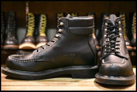 【6.5E 良品 16年】レッドウィング 8133 スーパーソール 黒 ブラッククローム モックトゥ レースアップ ブーツ redwing HOPESMORE