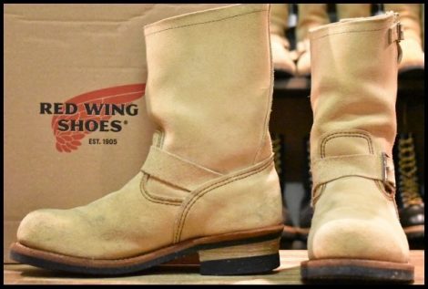 【7.5D 箱付 良品 11年】レッドウィング 8268 スエード エンジニア ホーソーンアビレーンラフアウト ブーツ redwing HOPESMORE