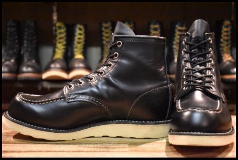 【8E 良品 犬タグ復刻 18年】レッドウィング 8179 アイリッシュセッター 黒 ブラッククローム モックトゥ ブーツ redwing HOPESMORE