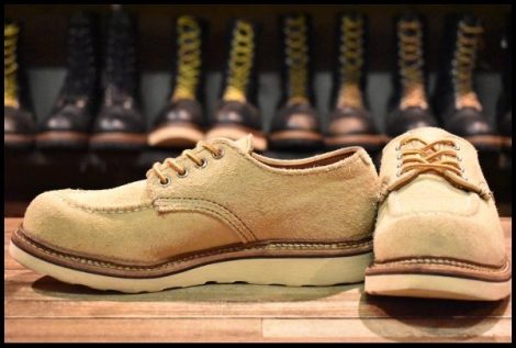 【6.5D 美品 13年】レッドウィング 8097 スエード オックスフォード ラフアウト モック 短靴 ローカット ブーツ 8105 redwing HOPESMORE