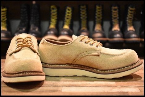 【6.5D 美品 13年】レッドウィング 8097 スエード オックスフォード ラフアウト モック 短靴 ローカット ブーツ 8105 redwing HOPESMORE