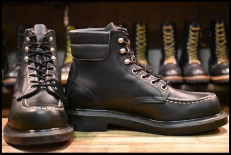 【6.5E 良品 16年】レッドウィング 8133 スーパーソール 黒 ブラッククローム モックトゥ レースアップ ブーツ redwing HOPESMORE
