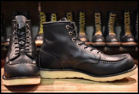 【10E 良品 11年】レッドウィング 8179 アイリッシュセッター 黒 ブラッククローム モックトゥ レースアップ ブーツ redwing HOPESMORE