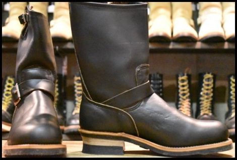 【7.5D DEAD PT91プリント 94年02月刻印】レッドウィング 2268 エンジニア 黒 ブラッククローム スチールトゥ ブーツ redwing HOPESMORE