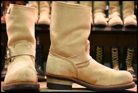 【7.5D 箱付 良品 11年】レッドウィング 8268 スエード エンジニア ホーソーンアビレーンラフアウト ブーツ redwing HOPESMORE