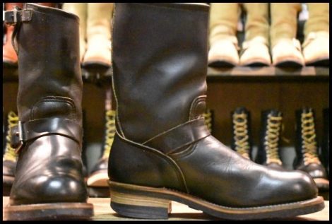 【7D 良品 PT91プリント 96年】レッドウィング 2268 エンジニア ブラッククローム スチールトゥ プルオン ブーツ redwing HOPESMORE