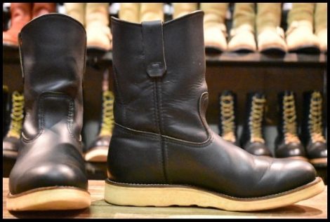 【8.5E 良品 羽タグ 97年】レッドウィング 8169 ペコス 黒 ブラッククローム プルオン ブーツ redwing pecos HOPESMORE