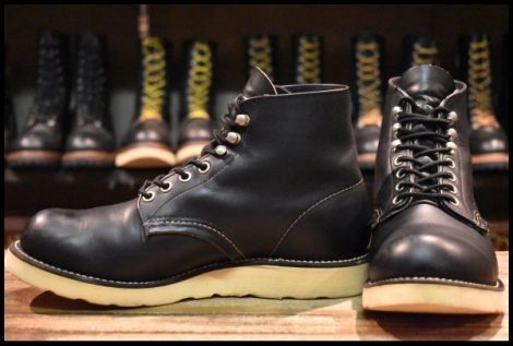 【6.5D 良品 犬タグ 97年】レッドウィング 8165 アイリッシュセッター 黒 ブラッククローム プレーントゥ ブーツ redwing HOPESMORE