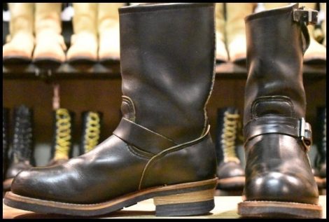 【7D 良品 PT91プリント 96年】レッドウィング 2268 エンジニア ブラッククローム スチールトゥ プルオン ブーツ redwing HOPESMORE
