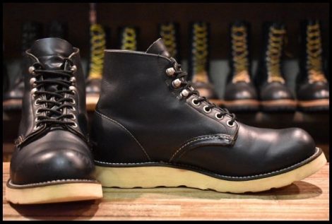 【6.5D 良品 犬タグ 97年】レッドウィング 8165 アイリッシュセッター 黒 ブラッククローム プレーントゥ ブーツ redwing HOPESMORE