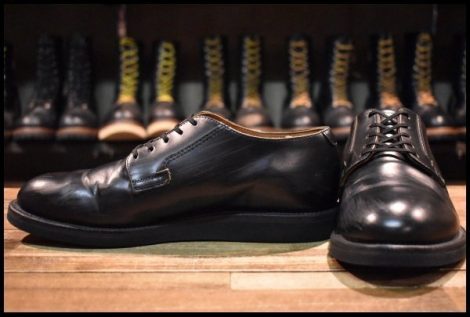 【8D 良品 17年】レッドウィング 101 ポストマン シューズ 黒 ブラック シャパラル 短靴 ローカット 編み上げ ブーツ redwing HOPESMORE