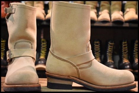 【7.5D 箱付 美品 10年】レッドウィング 8268 スエード エンジニア ホーソーンアビレーン ラフアウト プルオン ブーツ redwing HOPESMORE